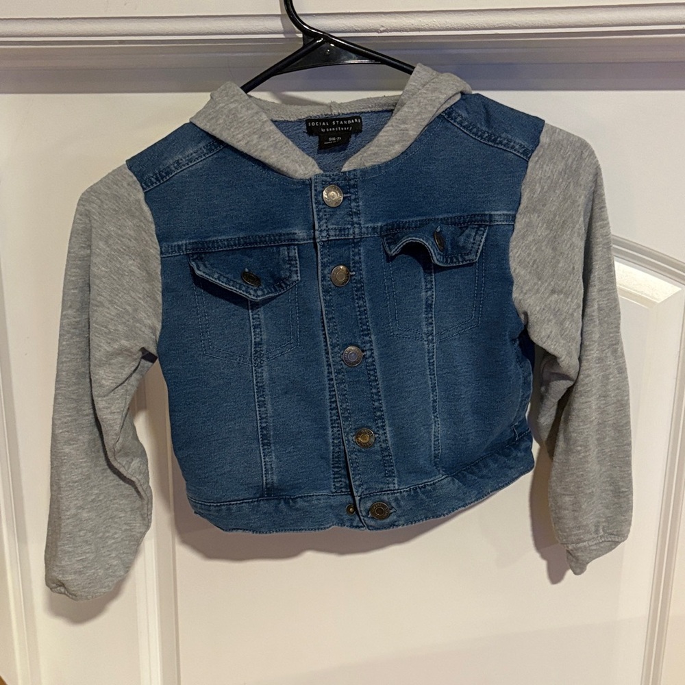 Denim and Gray Kids Jacket